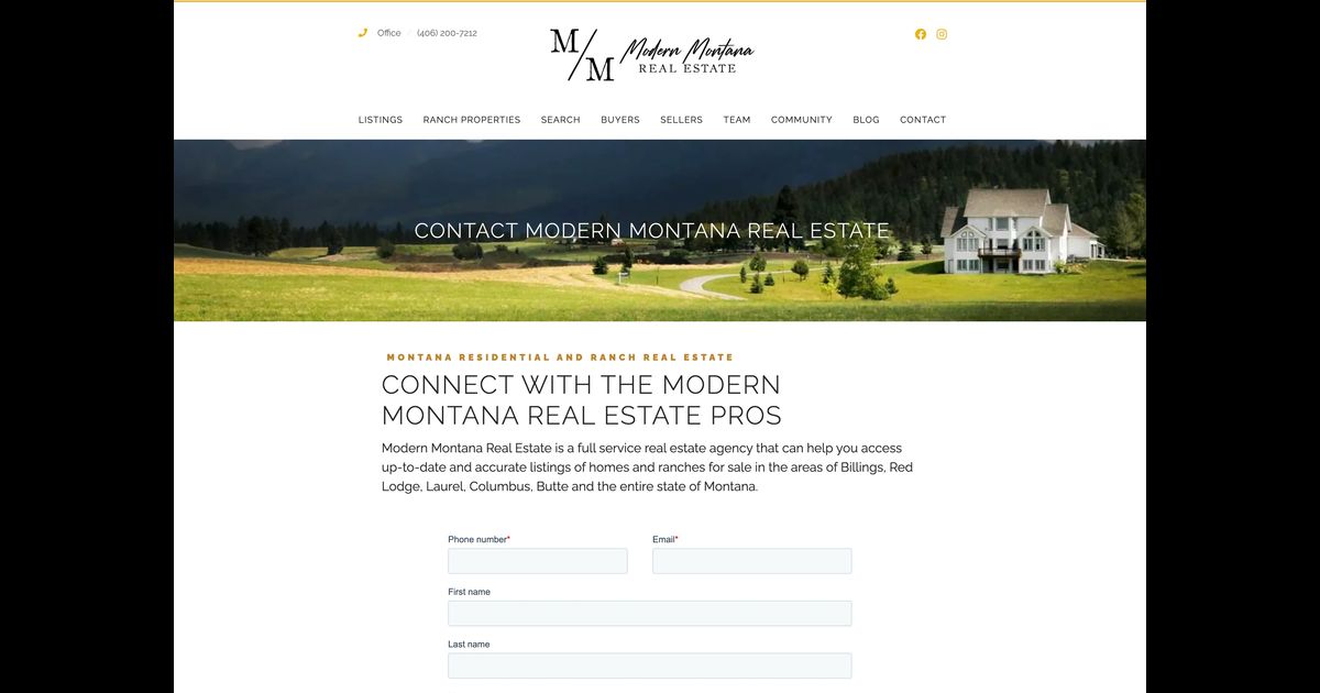 Contact Modern Montana Real Estate Billings, MT